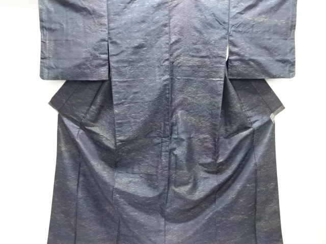 JAPANESE KIMONO / ANTIQUE OMESHI / TAISHO ROMAN STYLE / SILK / WOVEN ABSTRACT